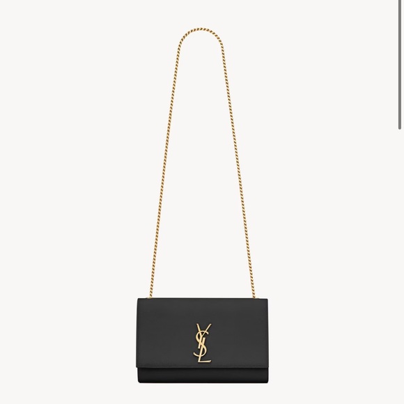 Yves Saint Laurent Black Crossbody with Gold Chain - Picture 1 of 4